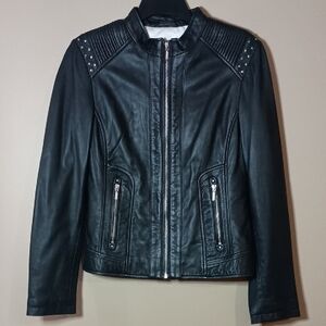 Scully Women's Black Leather Studded Jacket